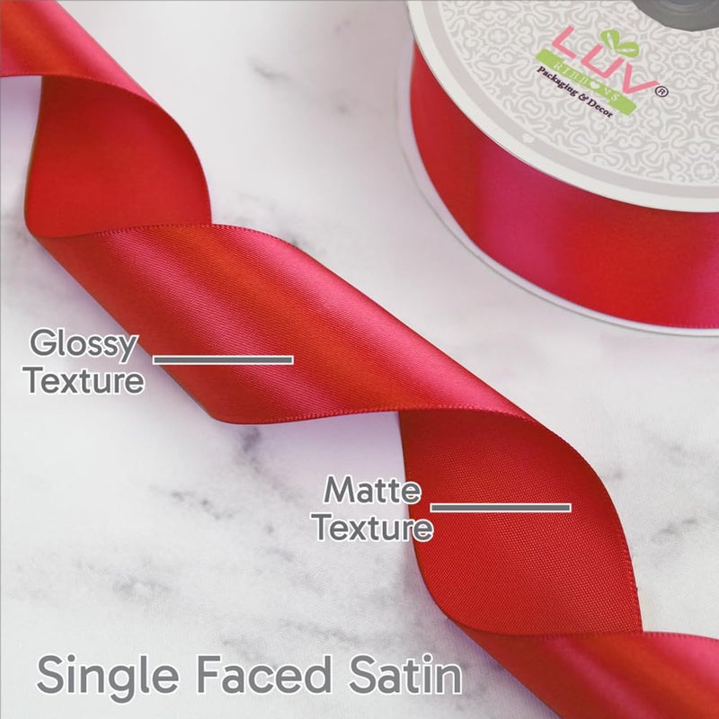 LUV RIBBONS Creative Ideas Satin Single Face 1.5" Inch Ribbon x 50 Yards,for Gift Wrapping Crafts Wedding Decoration Bows Bouquet Floral Arrangement - Image 2